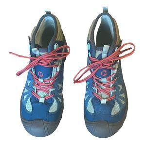 Merrell Capra Mid Waterproof Hiking Boots Blue Teal Mens 5 UK 4‎ Womens 7.5